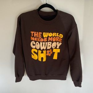 Western Cowboy Sh*t Crewneck Sweater